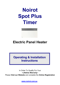 Noirot Spot Plus Timer Electric Panel Heater
