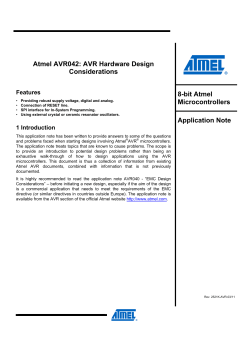 Atmel AVR042: AVR Hardware Design Considerations 8-bit Atmel