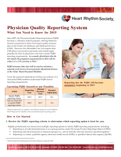 Physician Quality  Reporting System