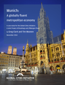 Munich: A globally fluent metropolitan economy Greg Clark and Tim Moonen