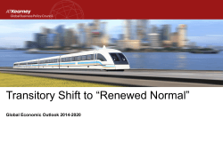Transitory Shift to “Renewed Normal” Global Economic Outlook 2014-2020