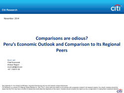 Comparisons are odious? Peru’s Economic Outlook and Comparison to Its Regional Peers