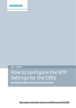 How to configure the NTP Settings for the CPEs