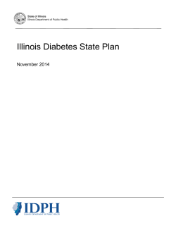 Illinois Diabetes State Plan  November 2014