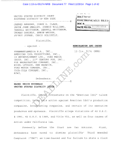 DEADLINE.com Case 1:13-cv-05174-NRB   Document 77   Filed 11/20/14 ... 11/20/2014