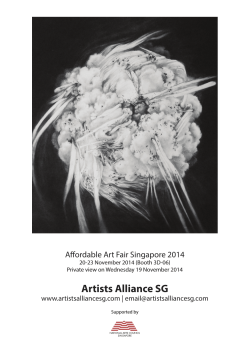 Artists Alliance SG Affordable Art Fair Singapore 2014 www.artistsalliancesg.com |
