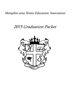 2015 Graduation Packet  Memphis-area Home Education Association