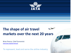 The shape of air travel markets over the next 20 years