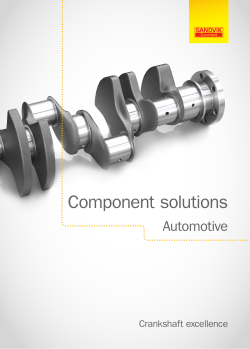 Component solutions Automotive Crankshaft excellence