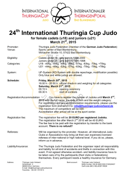 24 International Thuringia Cup Judo  th