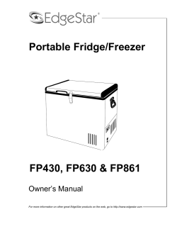 Portable Fridge/Freezer FP430, FP630 &amp; FP861  Owner’s Manual