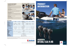 PRODUCT INFORMATION A word from Suzuki engineers