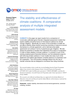 The stability and effectiveness of climate coalitions: A comparative assessment models