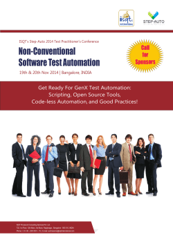 Non-Conventional Software Test Automation Call for