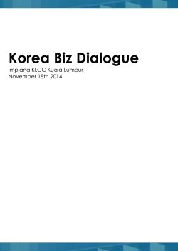 Korea Biz Dialogue Impiana KLCC Kuala Lumpur November 18th 2014