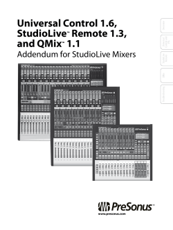 Universal Control 1.6, StudioLive Remote 1.3, and QMix