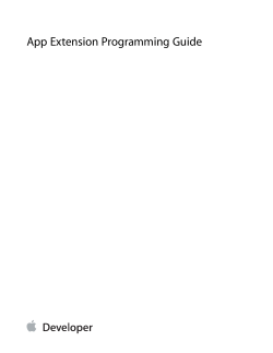 App Extension Programming Guide