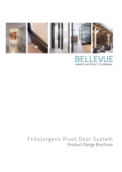 FritsJurgens Pivot Door System Product Range Brochure ARCHITECTURAL