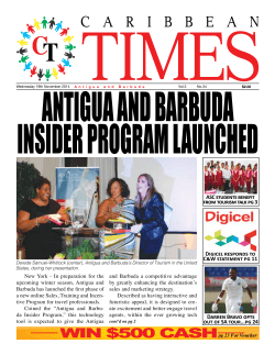 ANTIGUA AND BARBUDA INSIDER PROGRAM LAUNCHED ASC students benefit