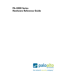 PA-5000 Series Hardware Reference Guide