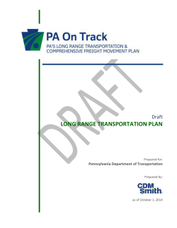 LONG RANGE TRANSPORTATION PLAN  Draft Pennsylvania Department of Transportation