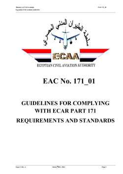 EAC No. 171_01 GUIDELINES FOR COMPLYING WITH ECAR PART 171 REQUIREMENTS AND STANDARDS