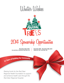 Winter Wishes 2014 Sponsorship Opportunities 21 Y ears o