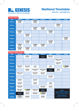 Maitland Timetable 6:00 am 8:15 am 9:15 am