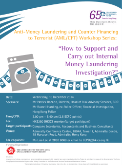 “How to Support and Carry out Internal Money Laundering Investigation?”