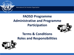 FAOSD Programme Administrative and Programme Participation