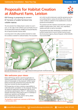 Proposals for Habitat Creation at Aldhurst Farm, Leiston