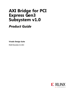 AXI Bridge for PCI Express Gen3 Subsystem v1.0 Product Guide
