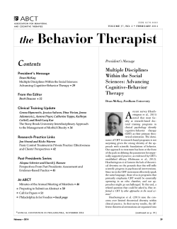 Behavior Therapist A the C