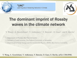 The dominant imprint of Rossby waves in the climate network Y. Wang