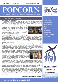 19 November 2014 - Prince of Peace Lutheran College