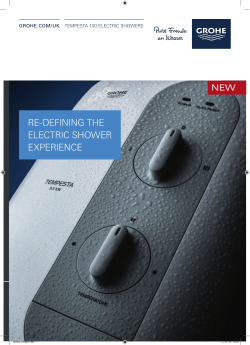 re-DeFiNiNG The elecTric shower eXperieNce