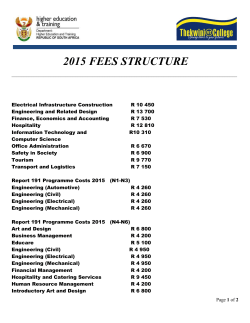 2015 FEES STRUCTURE - Thekwini TVET College