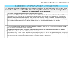 3) Housing Affordability Survey &ndash; Additional Comments