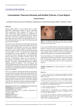 Concomitant Pancreas Divisum and Double Pylorus: A Case Report