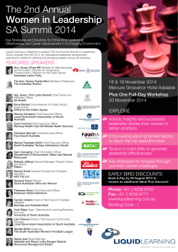 The 2nd Annual Women in Leadership SA Summit