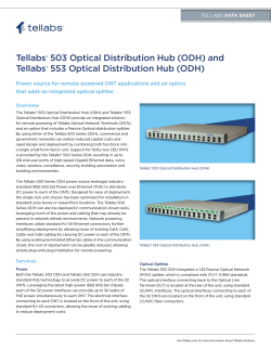 Tellabs® 503 Optical Distribution Hub (ODH) and Tellabs® 553