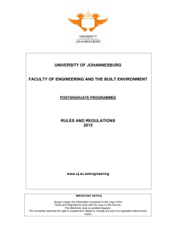 Postgraduate Yearbook - University of Johannesburg