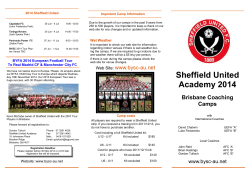 Sheffield United Academy 2014 - Brisbane Youth Football Academy