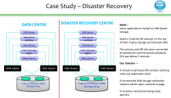 Case Study – Disaster Recovery