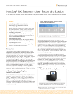 NextSeq® 500 System Amplicon Sequencing - Support
