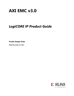AXI EMC v3.0 LogiCORE IP Product Guide (PG100)