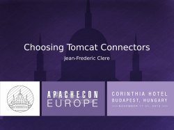 Choosing Tomcat Connectors