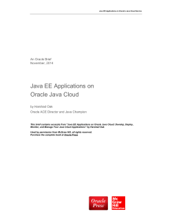 Brief: Java EE Applications on Oracle Java Cloud