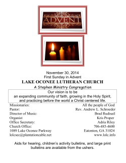 Current Bulletin - Lake Oconee Lutheran Church