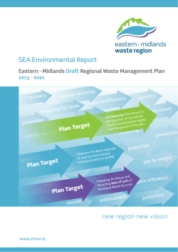 Eastern & Midlands Waste Region SEA Environmental Report Part A